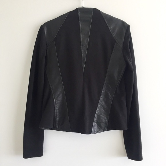 Helmut Lang Leather Geometric Paneled Jacket - Picture 5 of 8